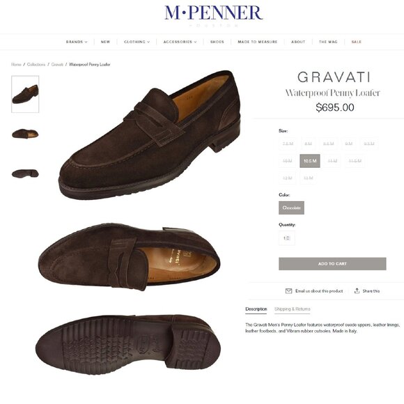 $695 Neiman Marcus GRAVATI Loafer 9.5 M Tan Suede 18133 * add $15 new Trees main image 7